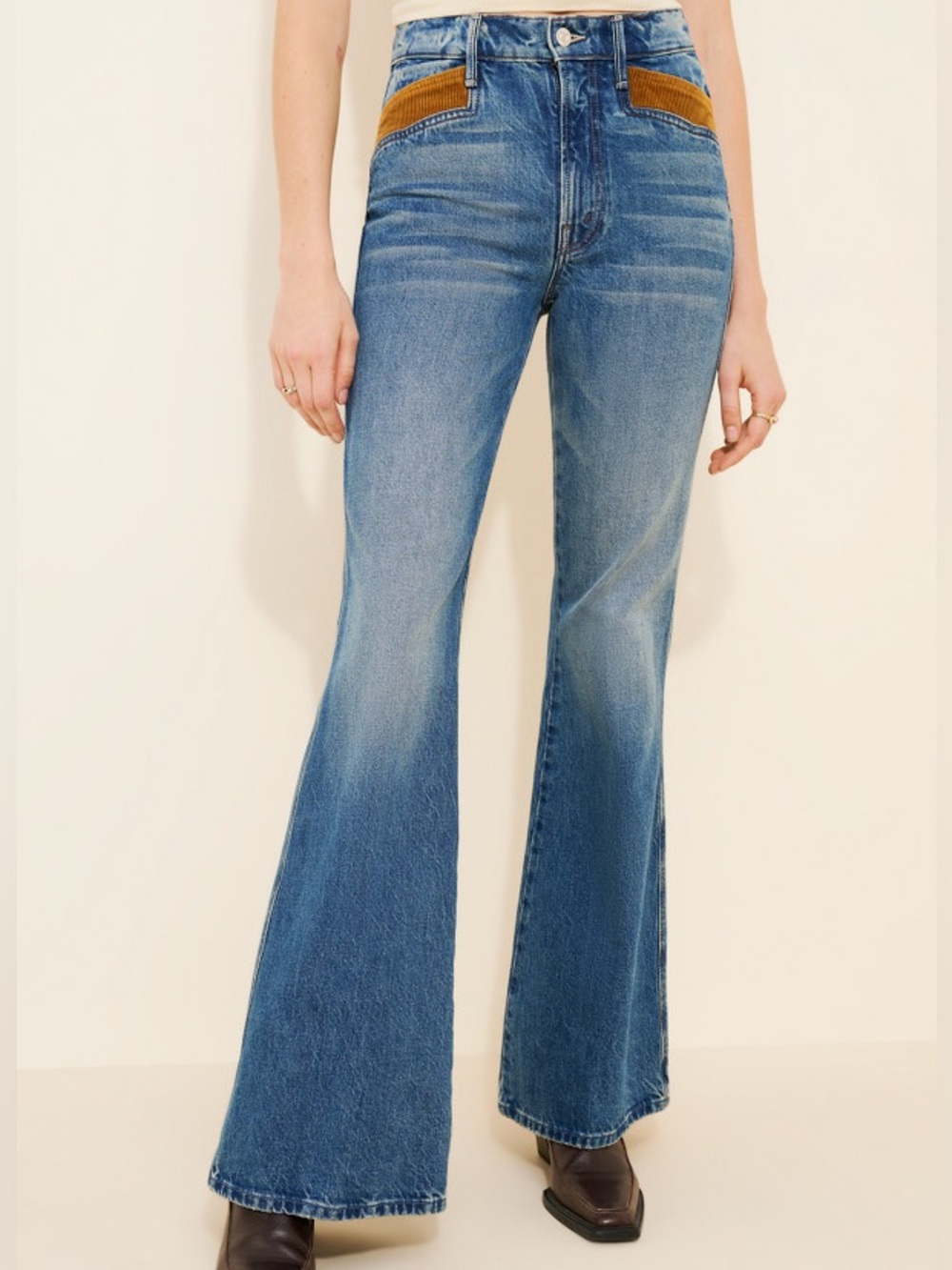 Mother The Pointy Pocket Doozy Heel Jeans in Remember When